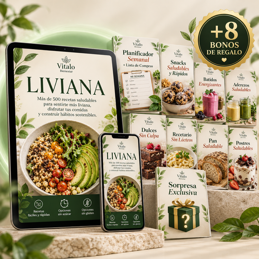 LIVIANA™ | +500 Recetas para una Digestión Ligera + 8 Bonos de Regalo